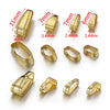 Stainless Steel Melon Buckle Golden Glossy Embossed Diy Necklace Accessories Electroplated
