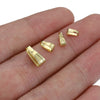 Stainless Steel Melon Buckle Golden Glossy Embossed Diy Necklace Accessories Electroplated