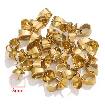 Stainless Steel Melon Buckle Pendant Jewelry Electroplated Gold Handmade Diy Accessories