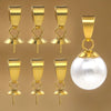 Stainless Steel Melon Buckle Pendant Jewelry Electroplated Gold Handmade Diy Accessories