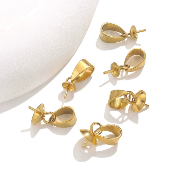 Stainless Steel Melon Shaped Buckle Pendant Jewelry Accessories With Electroplating