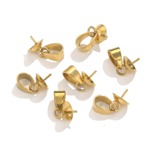 Stainless Steel Melon Shaped Buckle Pendant Jewelry Accessories With Electroplating