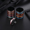Stainless Steel Men's Rings With Dragon And Zodiac Pattern Luminous Colors Popular Jewelry