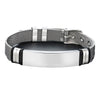 Stainless Steel Mesh Curved Laser Engraved Electroplated Fashion Bracelet