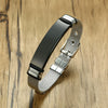 Stainless Steel Mesh Curved Laser Engraved Electroplated Fashion Bracelet