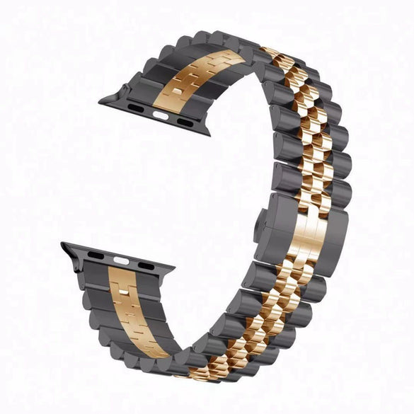 Stainless Steel Metal Watch Strap With Butterfly Buckle For Apple Watch Samsung Huawei Wristband