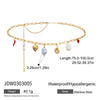 Stainless Steel Metal Women's Waist Chain With Multiple Circles And Lobster Clasp