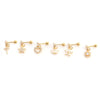 Stainless Steel Microinlaid Zircon Flower Earrings For Women