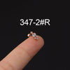 Stainless Steel Microinlaid Zircon Screw Ball Ear Nail Electroplated Fashion Earrings
