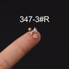 Stainless Steel Microinlaid Zircon Screw Ball Ear Nail Electroplated Fashion Earrings