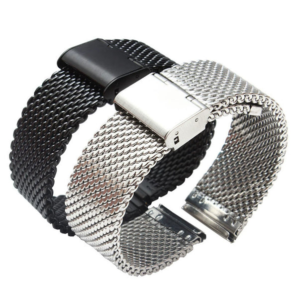 Stainless Steel Milanese Watch Strap With Buckle Geometric Style For Smart Watches