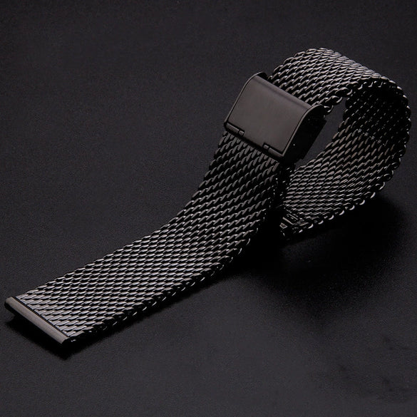 Stainless Steel Milanese Watch Strap With Buckle Geometric Style For Smart Watches