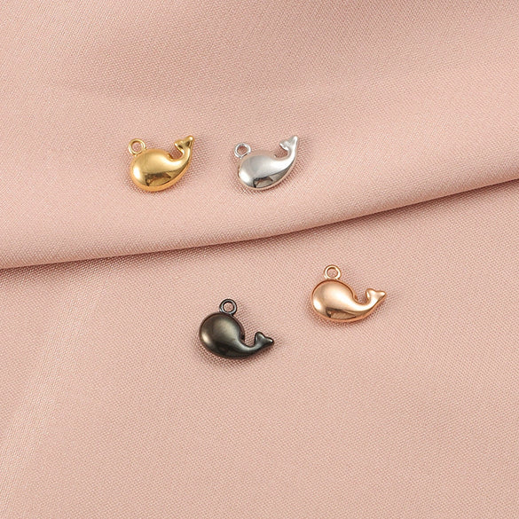 Stainless Steel Mini Electric Throw Pendant Marine Series Shell Whale Cartoon Animal Diy Jewelry Accessories