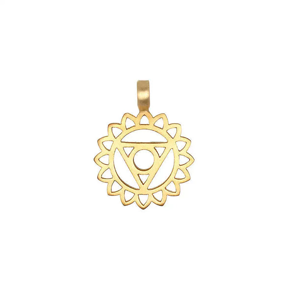 Stainless Steel Mini Elephant Lotus Heart Pendant Necklace Vacuum Plated 18K Gold Color Preservation