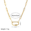 Stainless Steel Mini Elephant Lotus Heart Pendant Necklace Vacuum Plated 18K Gold Color Preservation