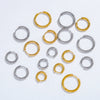 Stainless Steel Minimalist Geometric Ring Hoop Earrings And Ear Buckles Electroplated Diy Accessories