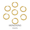 Stainless Steel Minimalist Geometric Ring Hoop Earrings And Ear Buckles Electroplated Diy Accessories