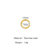 Stainless Steel Minimalist Geometric Ring Hoop Earrings And Ear Buckles Electroplated Diy Accessories