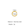 Stainless Steel Minimalist Geometric Ring Hoop Earrings And Ear Buckles Electroplated Diy Accessories