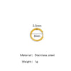 Stainless Steel Minimalist Geometric Ring Hoop Earrings And Ear Buckles Electroplated Diy Accessories