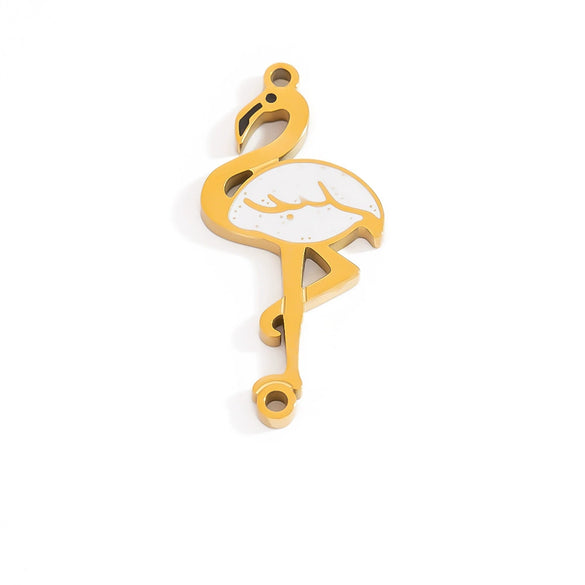 Stainless Steel Minimalist Heart Flower Pendant Jewelry Accessories Electroplated