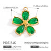 Stainless Steel Minimalist Heart Flower Pendant Jewelry Accessories Electroplated