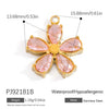 Stainless Steel Minimalist Heart Flower Pendant Jewelry Accessories Electroplated