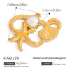 Stainless Steel Minimalist Heart Flower Pendant Jewelry Accessories Electroplated