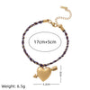 Stainless Steel Minimalist Heart Shape Electroplated Dopamine Bracelet Jewelry For Women