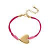 Stainless Steel Minimalist Heart Shape Electroplated Dopamine Bracelet Jewelry For Women