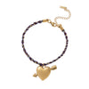 Stainless Steel Minimalist Heart Shape Electroplated Dopamine Bracelet Jewelry For Women