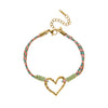 Stainless Steel Minimalist Heart Shape Electroplated Dopamine Bracelet Jewelry For Women