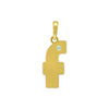 Stainless Steel Minimalist Letter Necklace Pendant With Zircon Inlay And Electroplating Process