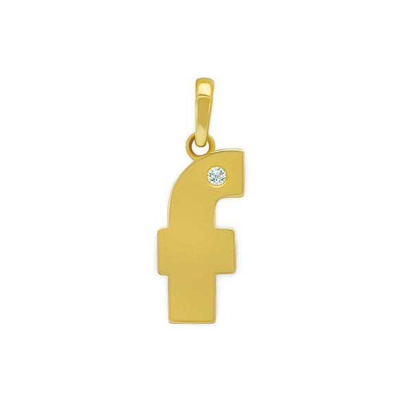 Stainless Steel Minimalist Letter Necklace Pendant With Zircon Inlay And Electroplating Process