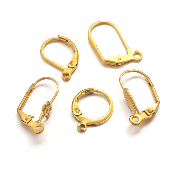 Stainless Steel Minimalist Totem Pattern French Hook Earrings Jewelry With Electroplating