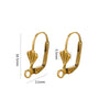 Stainless Steel Minimalist Totem Pattern French Hook Earrings Jewelry With Electroplating