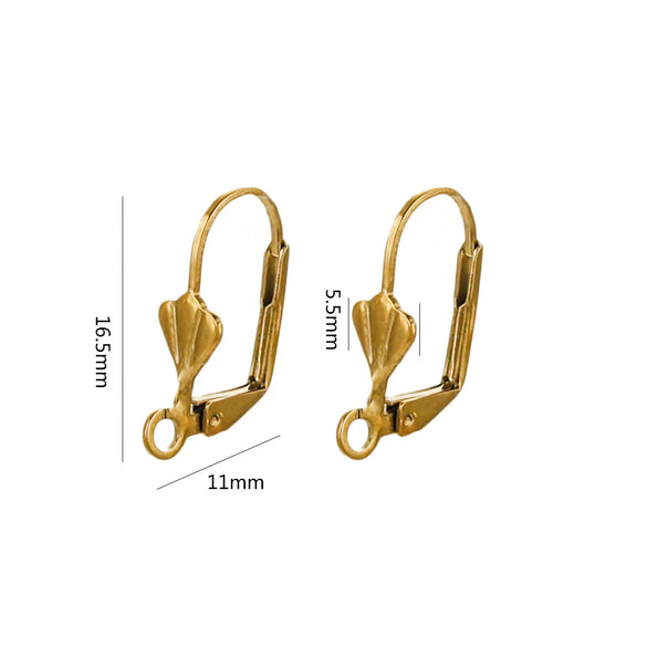 Stainless Steel Minimalist Totem Pattern French Hook Earrings Jewelry With Electroplating