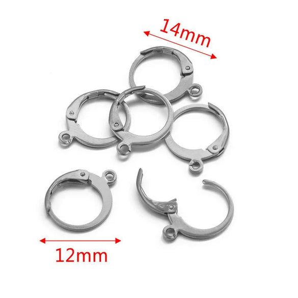 Stainless Steel Minimalist Totem Pattern French Hook Earrings Jewelry With Electroplating