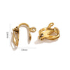 Stainless Steel Minimalist Totem Pattern French Hook Earrings Jewelry With Electroplating