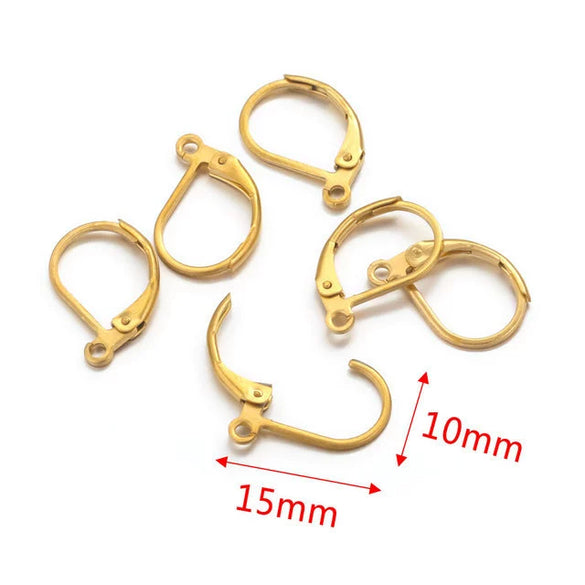 Stainless Steel Minimalist Totem Pattern French Hook Earrings Jewelry With Electroplating