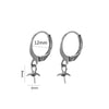 Stainless Steel Minimalist Totem Pattern French Hook Earrings Jewelry With Electroplating