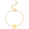 Stainless Steel Minimalist Women's Electroplated Real Gold Bracelet