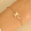 Stainless Steel Minimalist Women's Electroplated Real Gold Bracelet