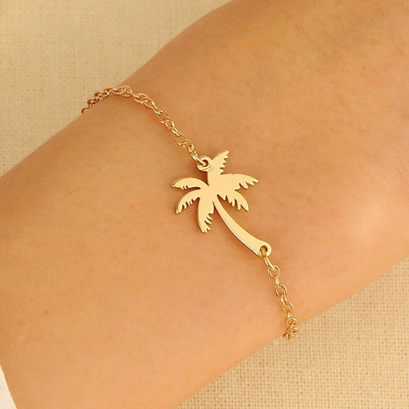 Stainless Steel Minimalist Women's Electroplated Real Gold Bracelet