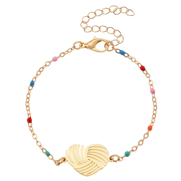 Stainless Steel Minimalist Women's Electroplated Real Gold Bracelet
