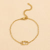 Stainless Steel Minimalist Women's Electroplated Real Gold Bracelet