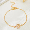 Stainless Steel Minimalist Women's Electroplated Real Gold Bracelet