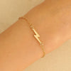 Stainless Steel Minimalist Women's Electroplated Real Gold Bracelet