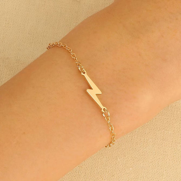 Stainless Steel Minimalist Women's Electroplated Real Gold Bracelet