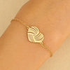 Stainless Steel Minimalist Women's Electroplated Real Gold Bracelet